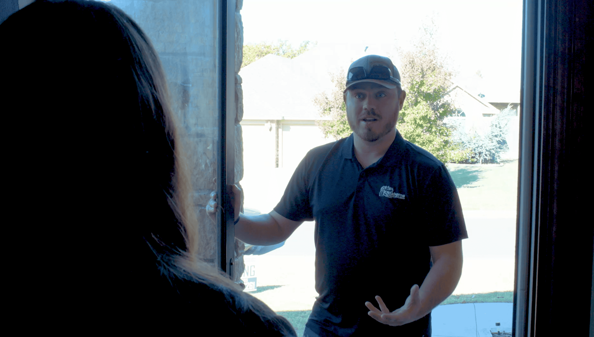 OFS inspector speaking with homeowner