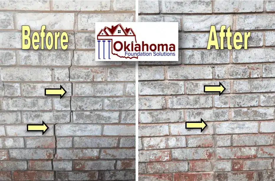 before and after wall crack