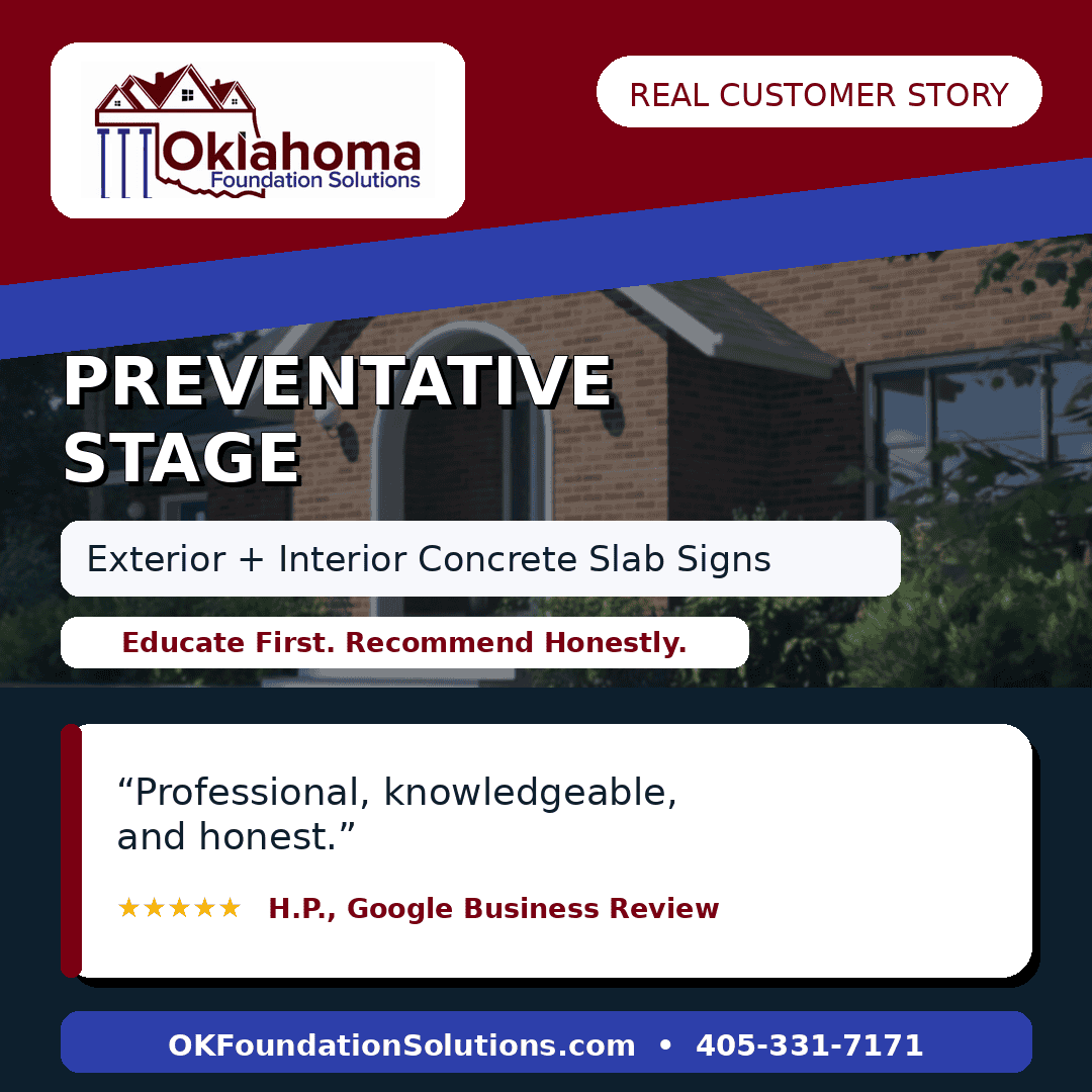 OFS Oklahoma Foundation Repair at the Preventative Stage